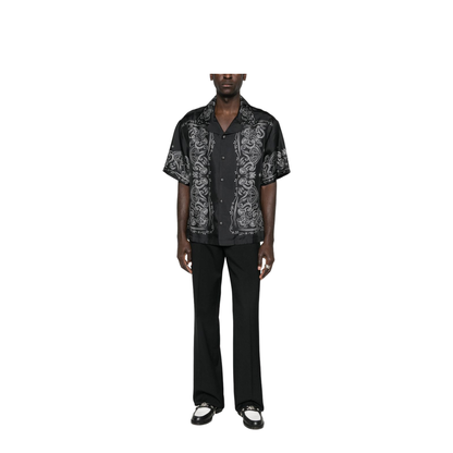 Men's Bandana Print Shirt Black
