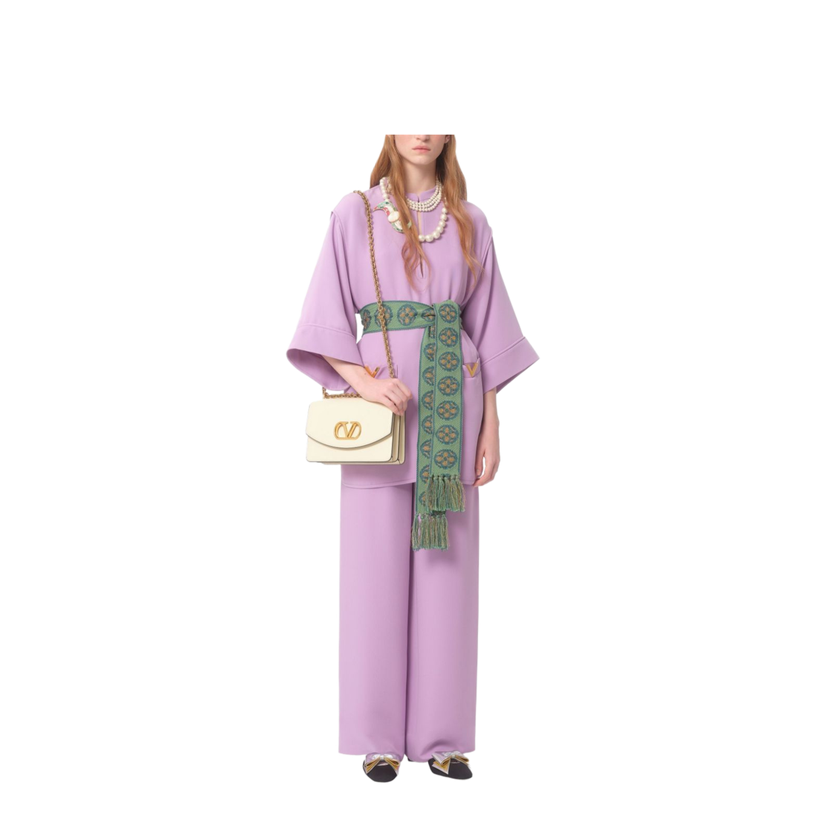 VLogo Silk Mini Dress