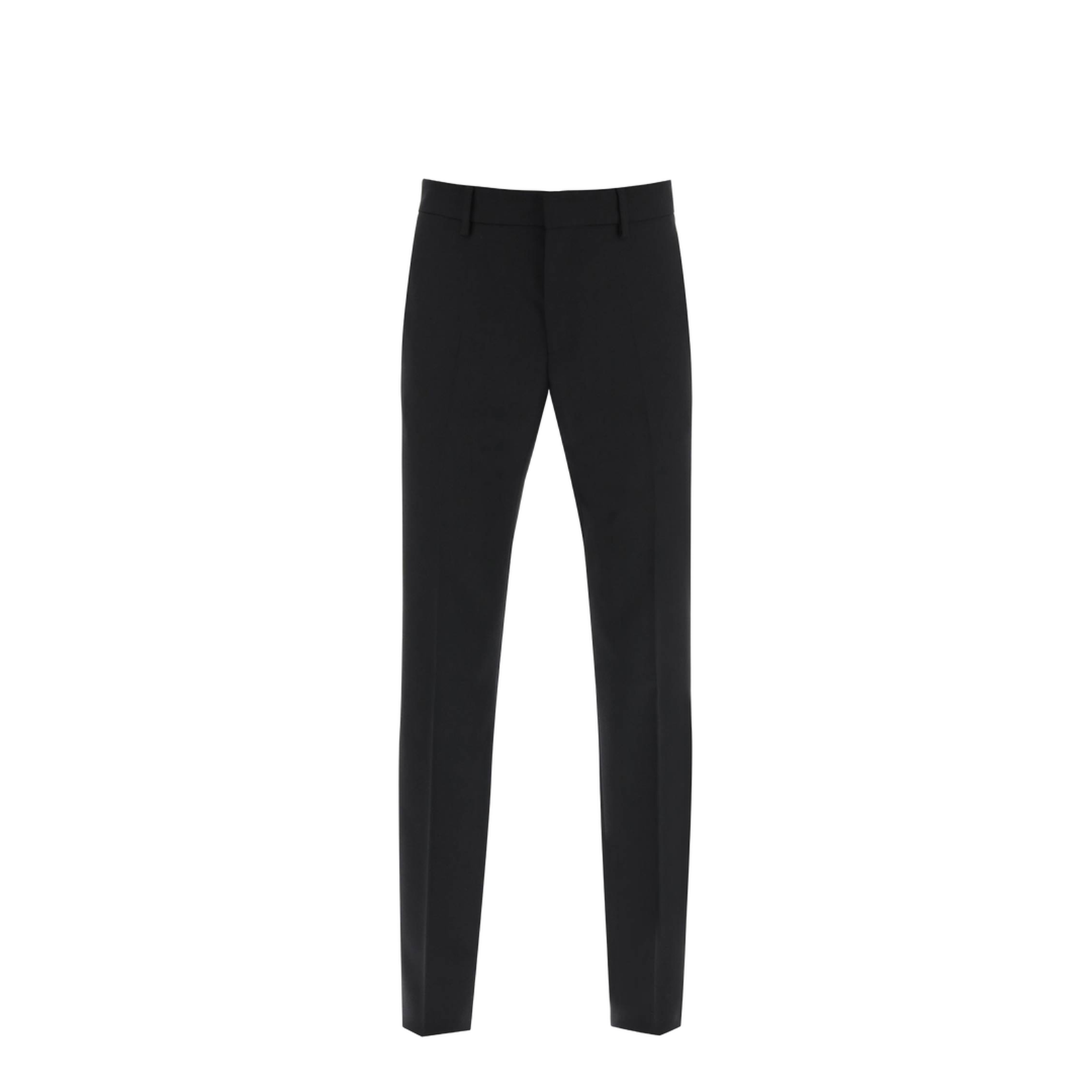 Virgin Wool Trousers In Black