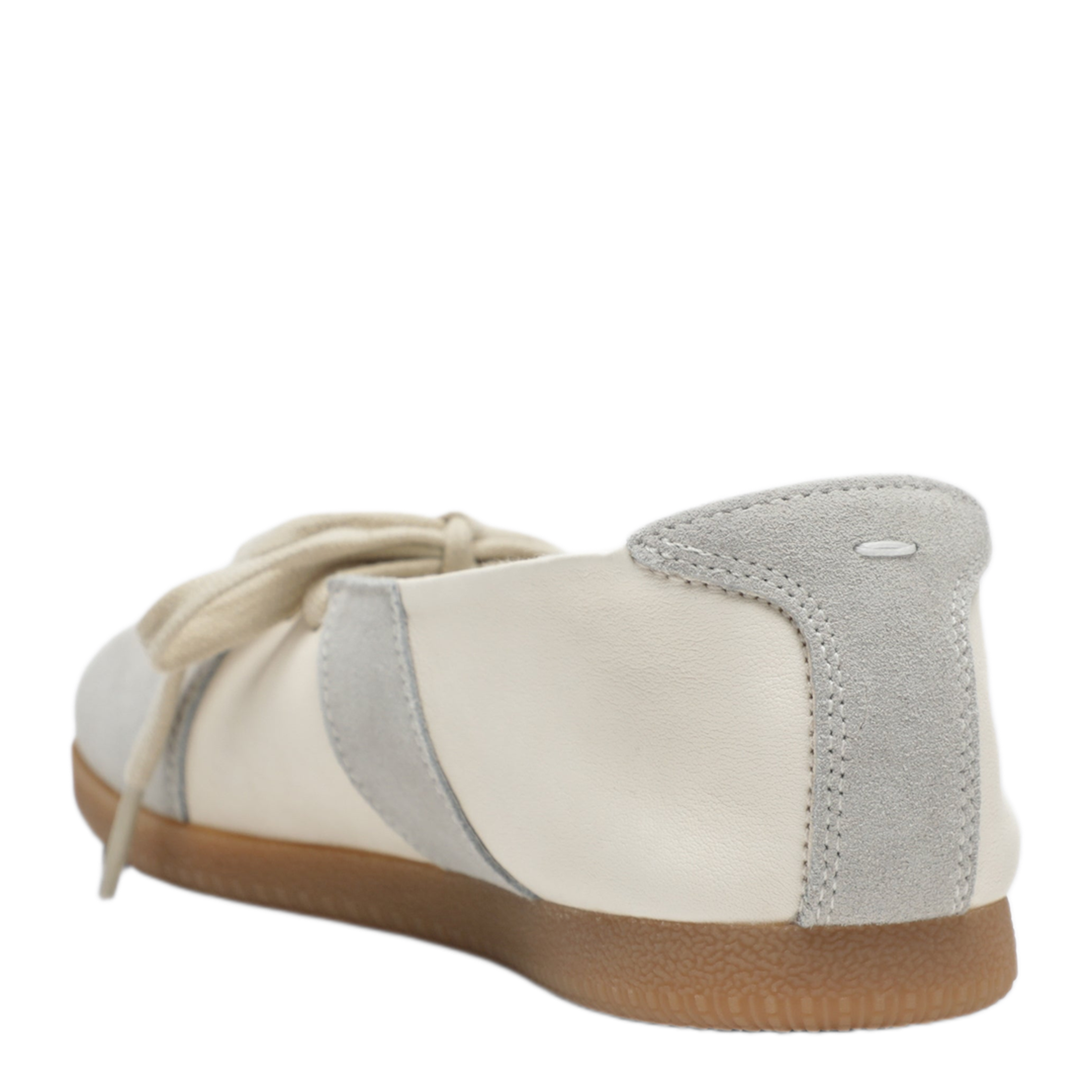 MAYFEYR - Maison Margiela - Replica Ballet Lace-Up Flats In Nappa, Bleached Sand - S58WS0297P7790T2073