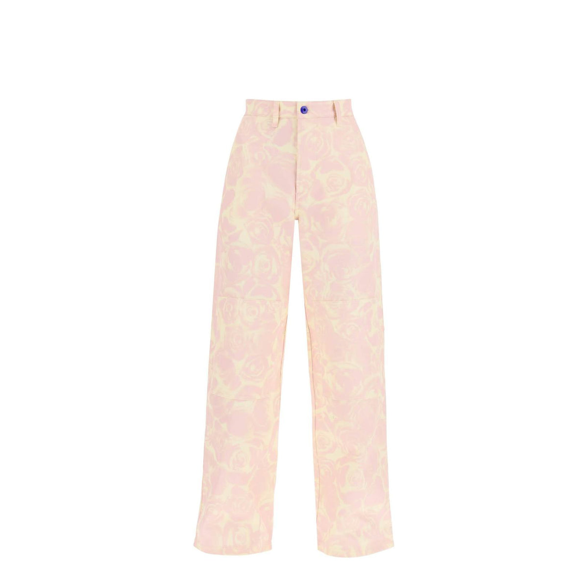 Burberry "rose print canvas workwear pants"