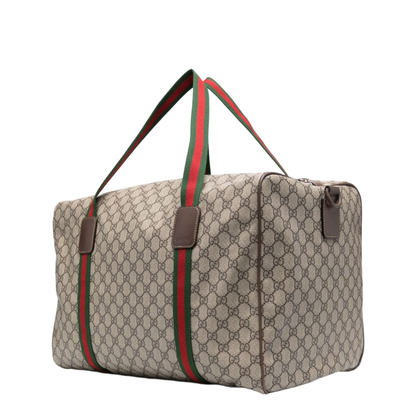 Ophidia Medium Leather Duffel Bags - Beige