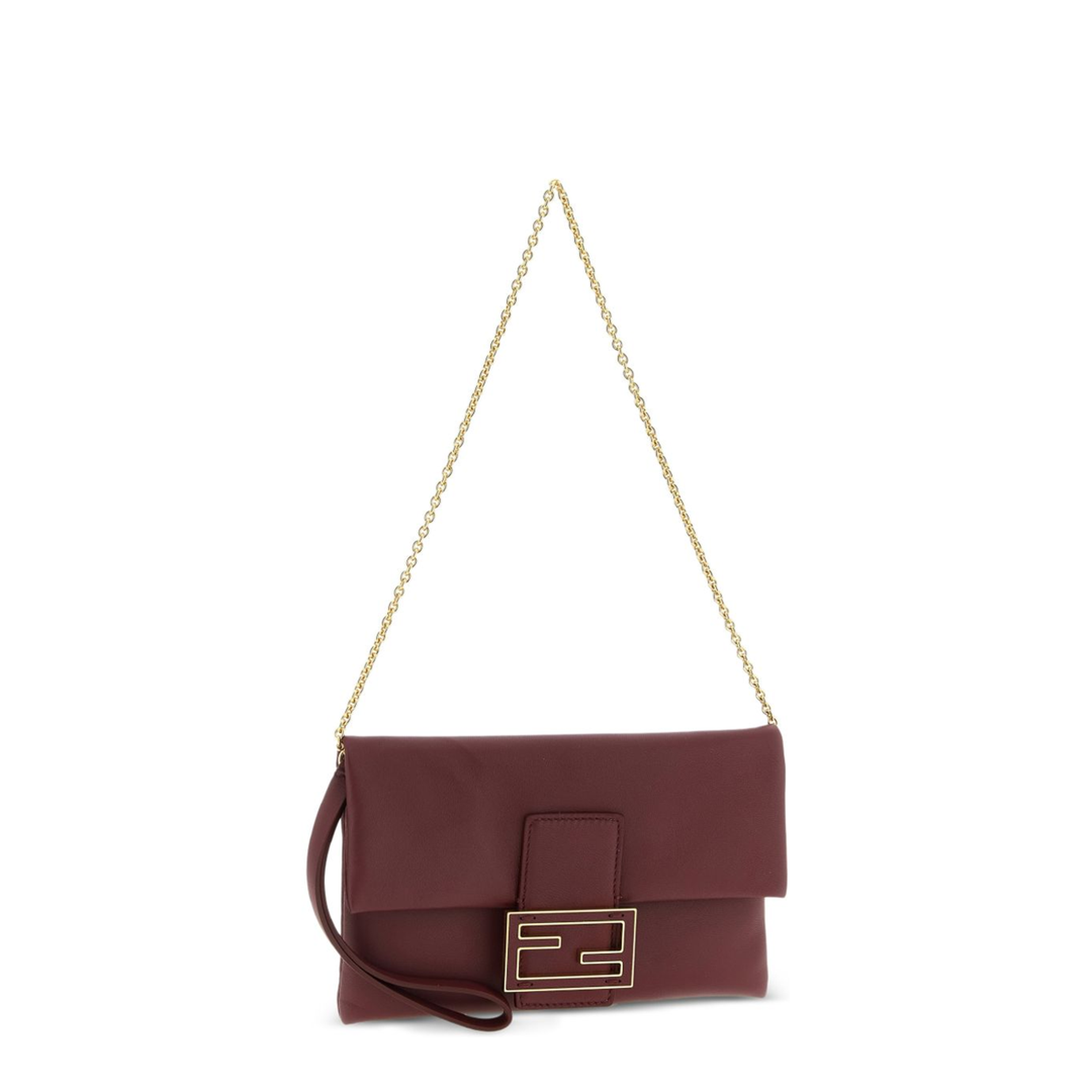 Medium Lambskin Pouch - Burgundy