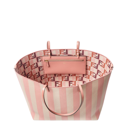 Roll Large Canvas Tote Bags - Pastel pink