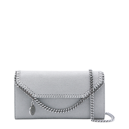 Falabella Continental Wallet With Chain - Light Grey