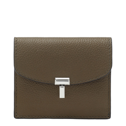 MAYFEYR - Toteme - Taupe Grained-Leather T-Lock Card Holder - 261-WAM0042LE0030356