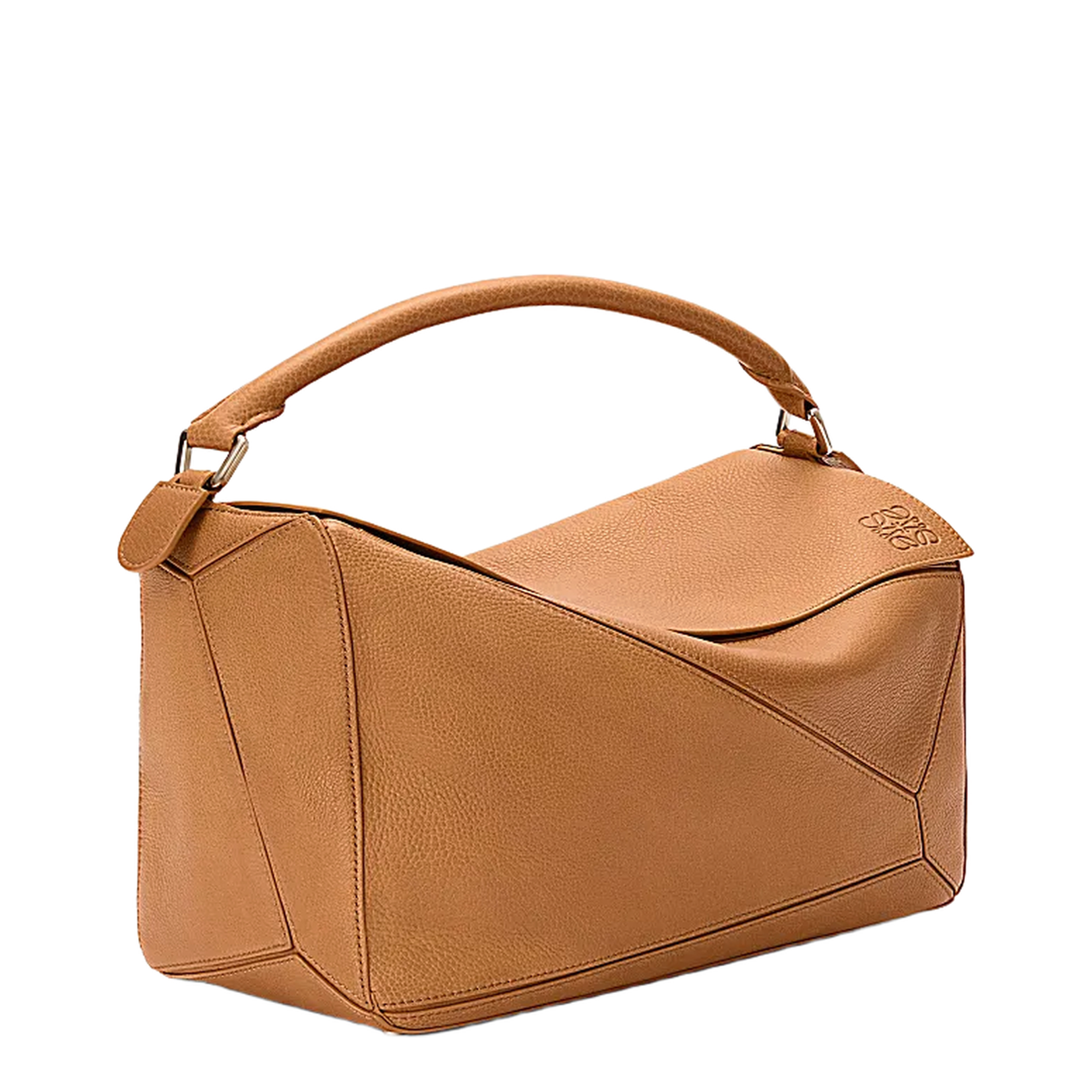 Large Puzzle Bag in Supple Grained Calfskin Brown