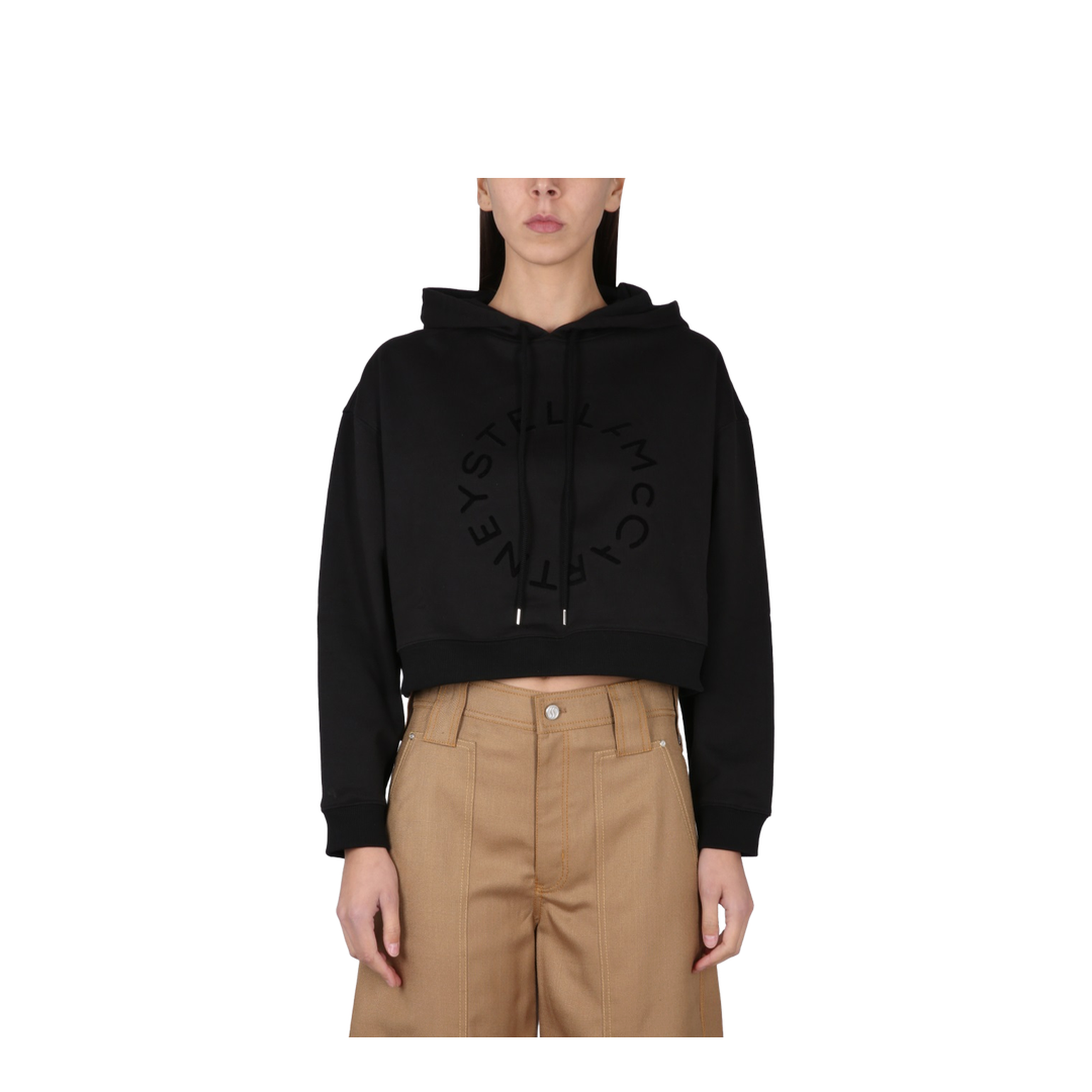 Cropped Sweatshirt with Logo