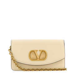 Vain Medium Calfskin Clutch Bag - Butter