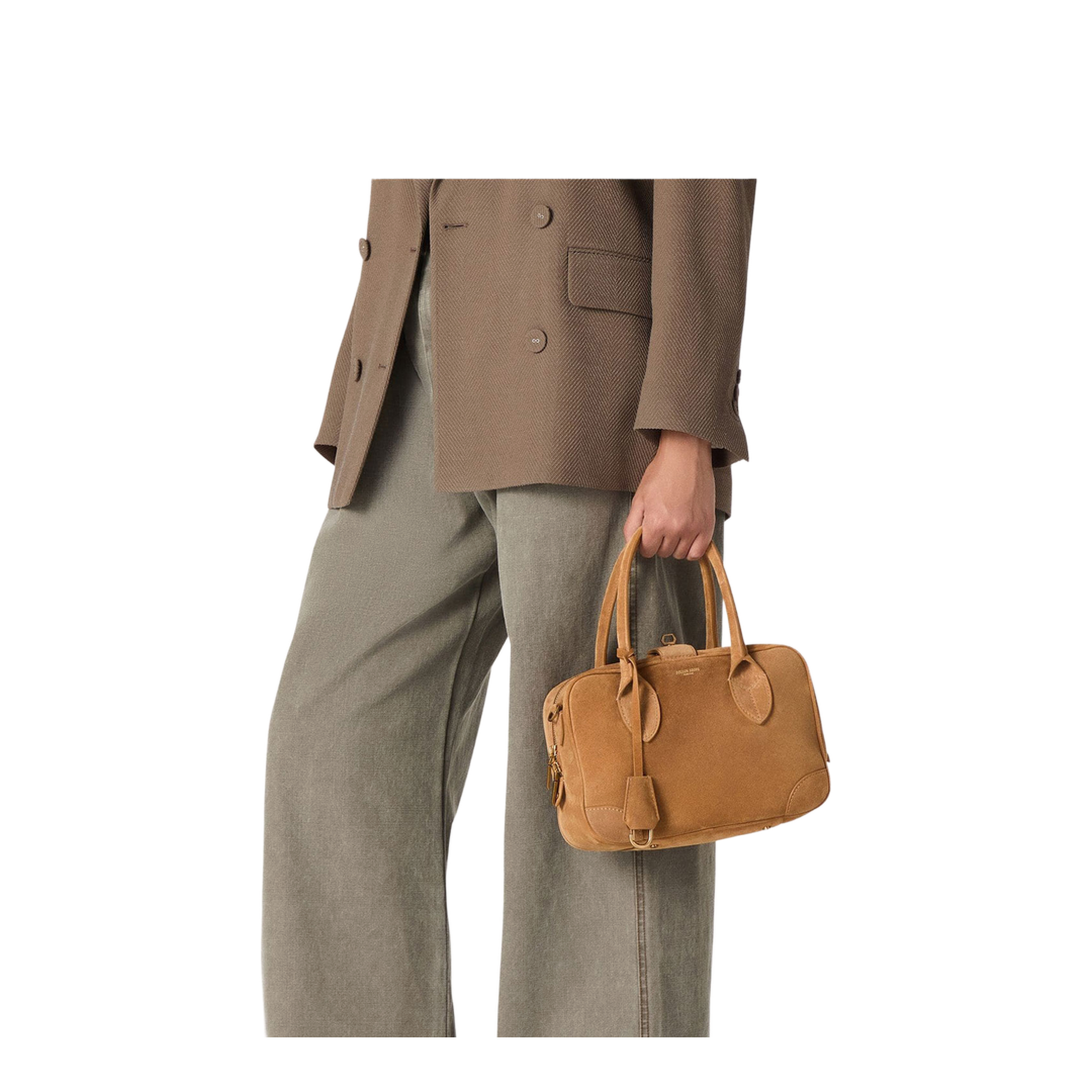 MAYFEYR - Golden Goose - Vita Suede Bag With Gold Details - GWA00470A000798