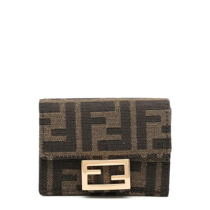 Baguette FF Jacquard Wallet - Brown