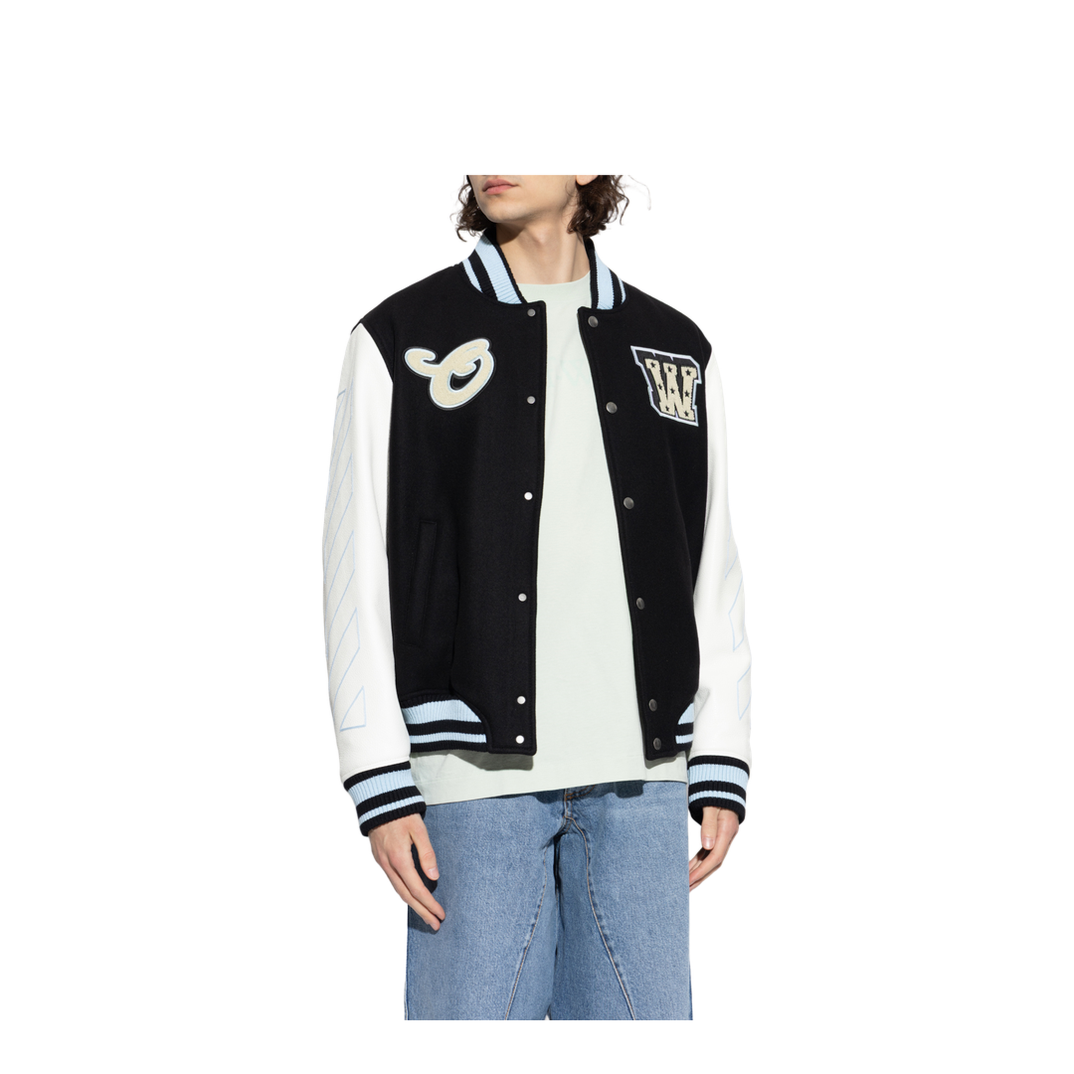 MAYFEYR - Off-White - Star-Logo Varsity Bomber Jacket - 44XJA122S26L002001