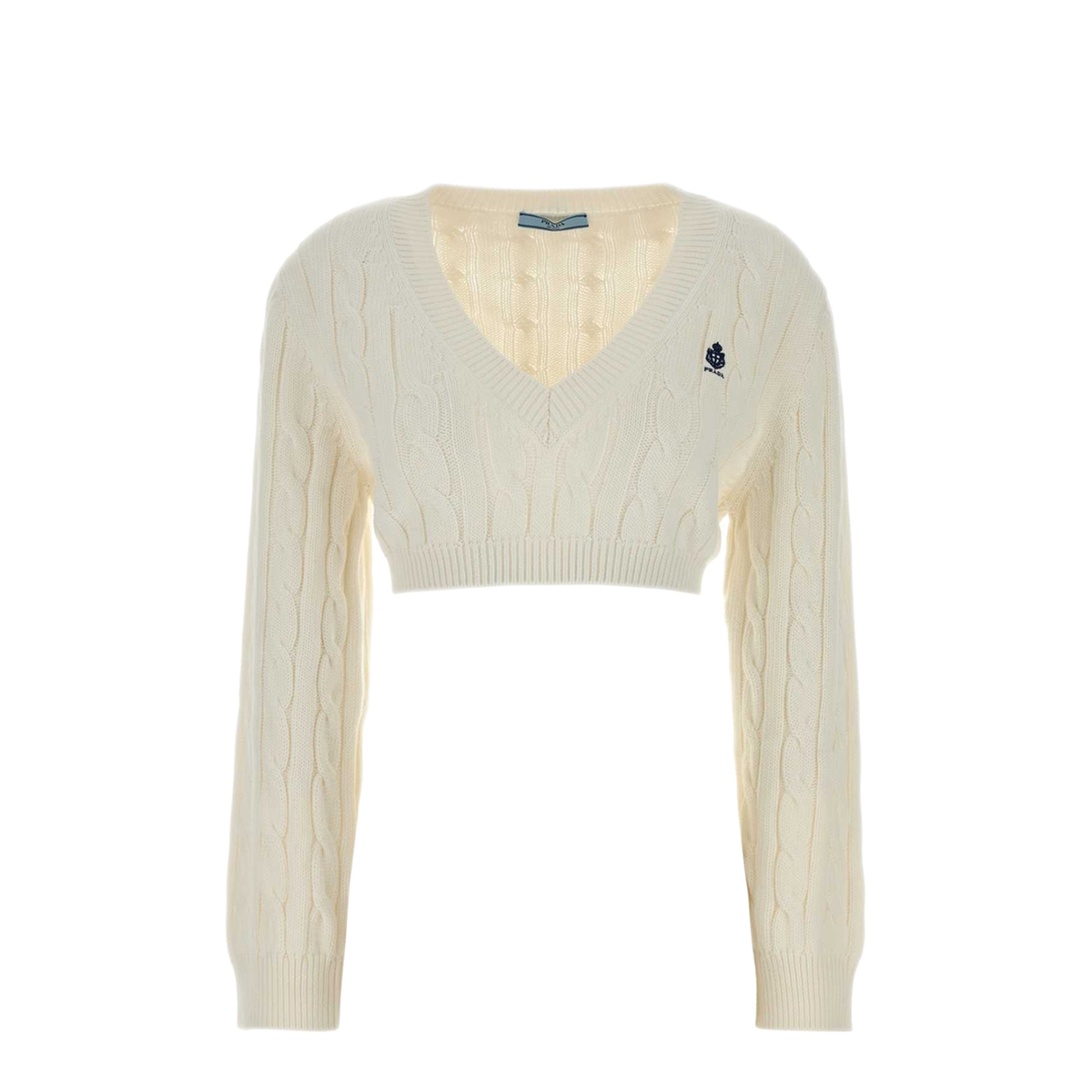 MAYFEYR - Prada - White Cotton Sweater - P24D3NSOOO19VLF0009