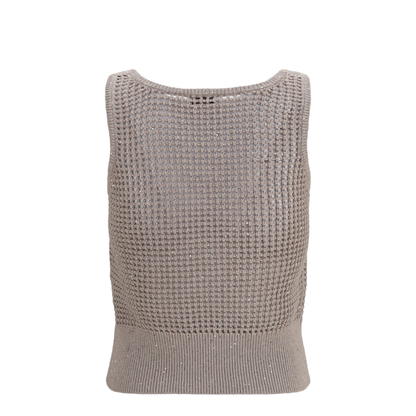 MAYFEYR - Brunello Cucinelli - Perforated Sequin Tank Top - MDV762110