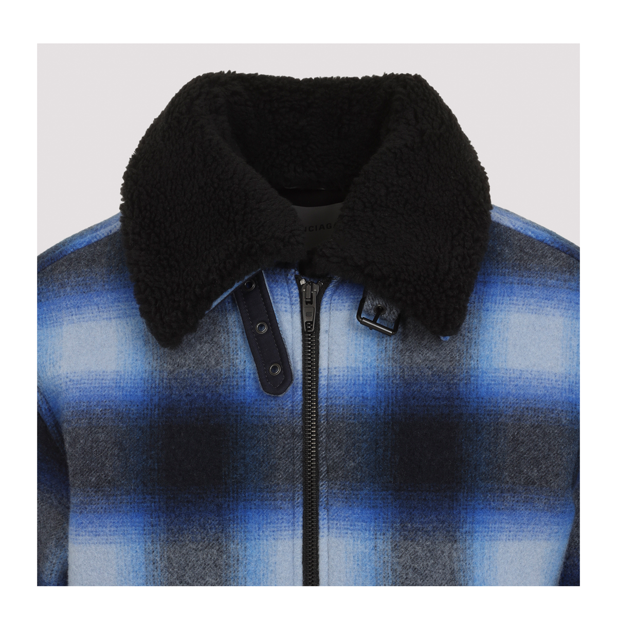 Plaid Wool Flannel Bomber Jacket