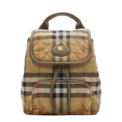 Horseshoe Mini Quilted Polyamide Backpack - Sand Beige