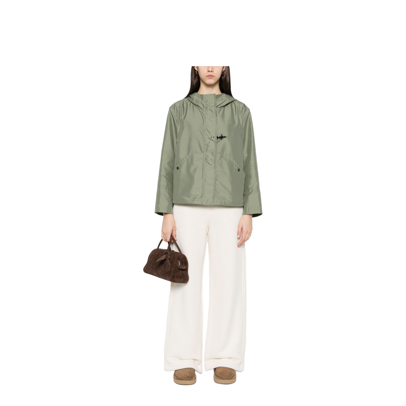 Short Parka Coat - Green