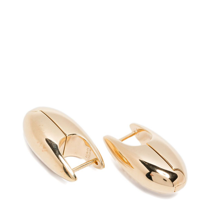 Oval Shape Smooth Finish Hinged Closure Earring