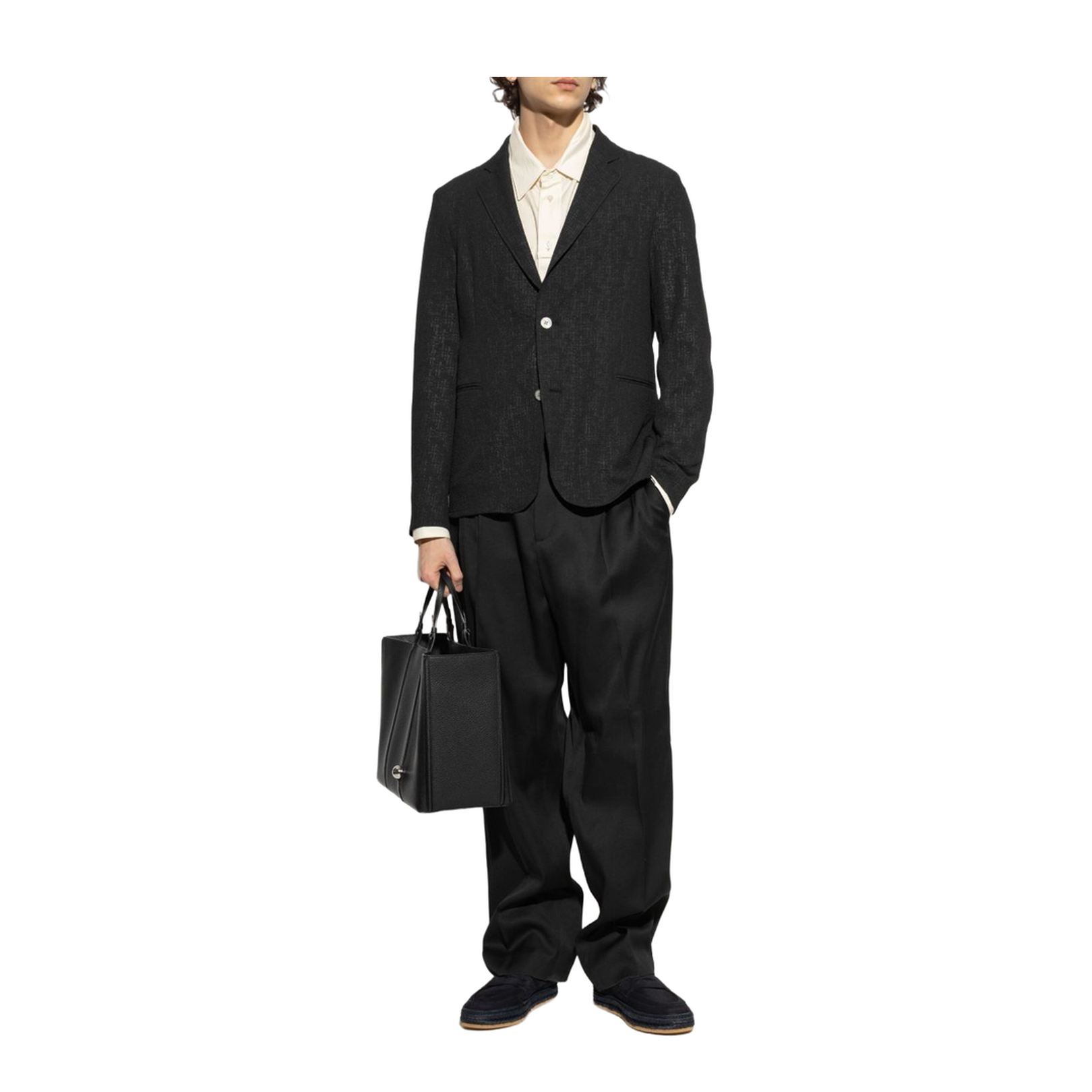 Black Front Button Jacket
