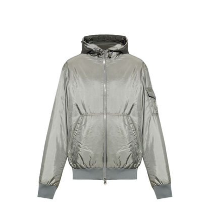 Gray Poiliot Hooded Short Down Jacket