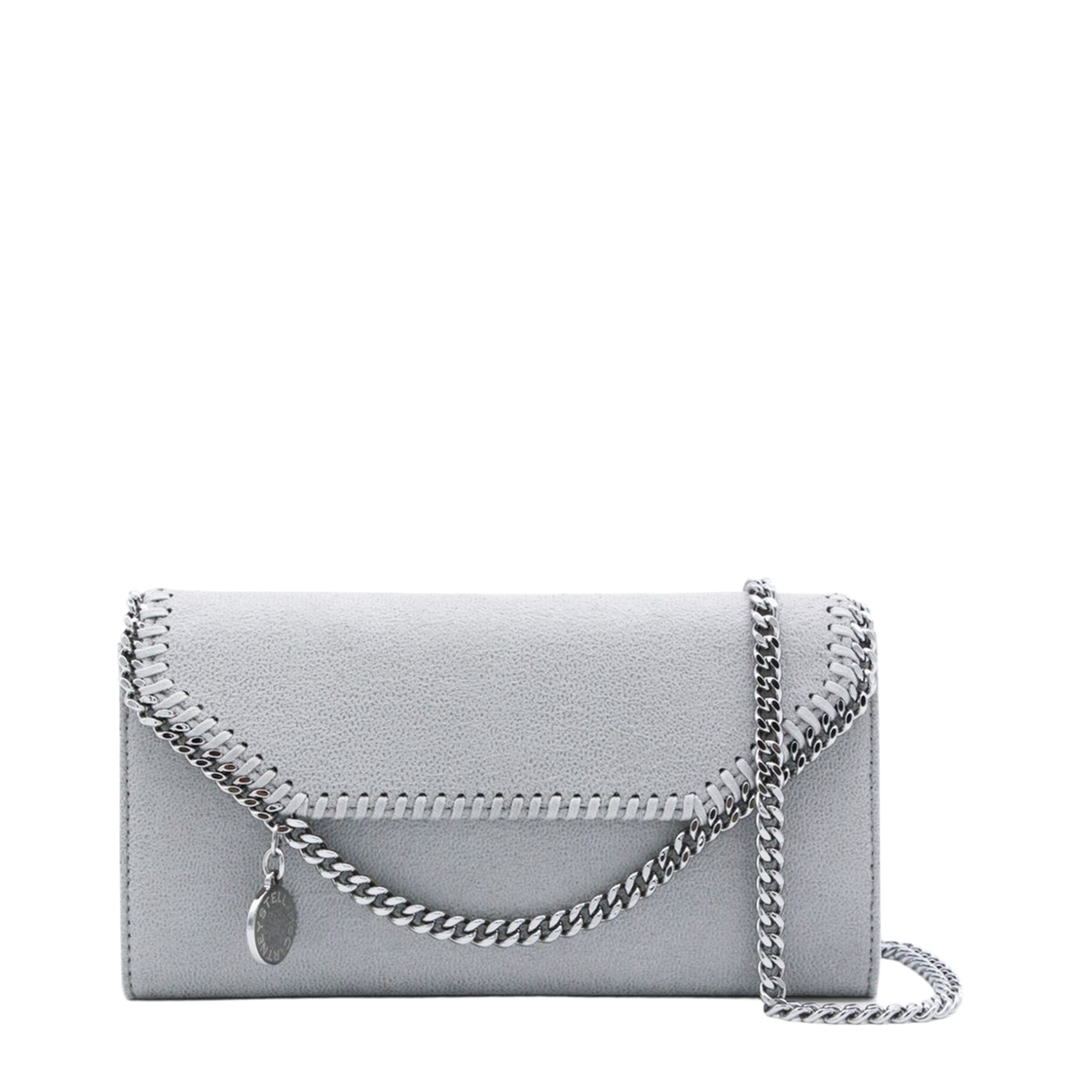 Falabella Continental Wallet With Chain - Light Grey