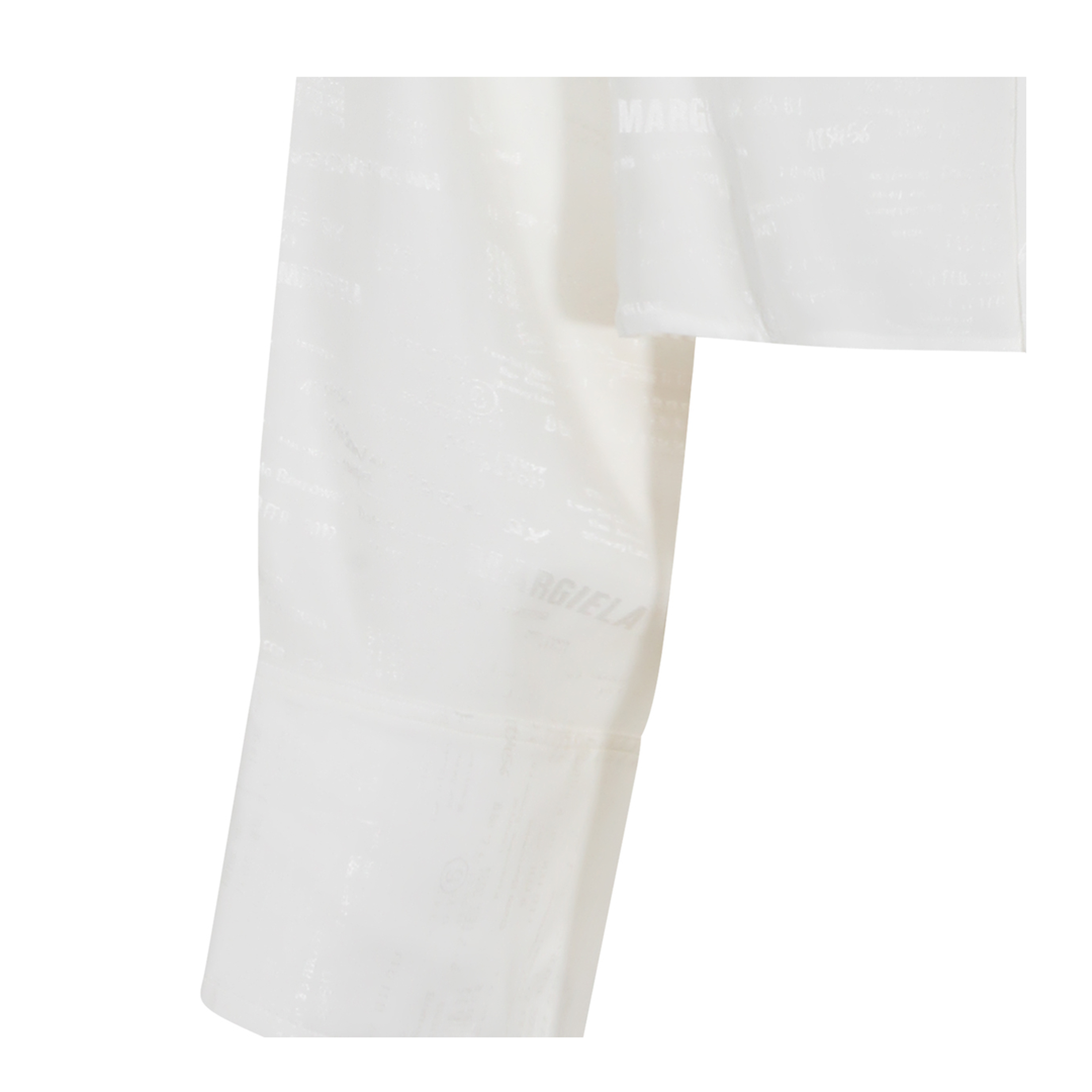 White Shirt with All-Over Logo Graphic