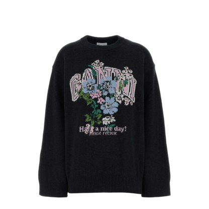MAYFEYR - Ganni - Graphic Wool Oversized Sweater - A1150054252