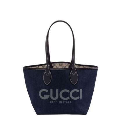 Totissima Large Denim Tote Bags - Blue