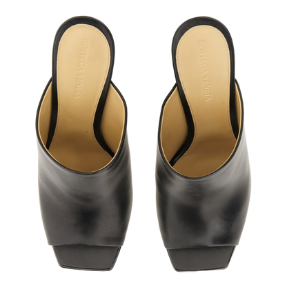 Black Nappa Leather Canalazzo Sandals