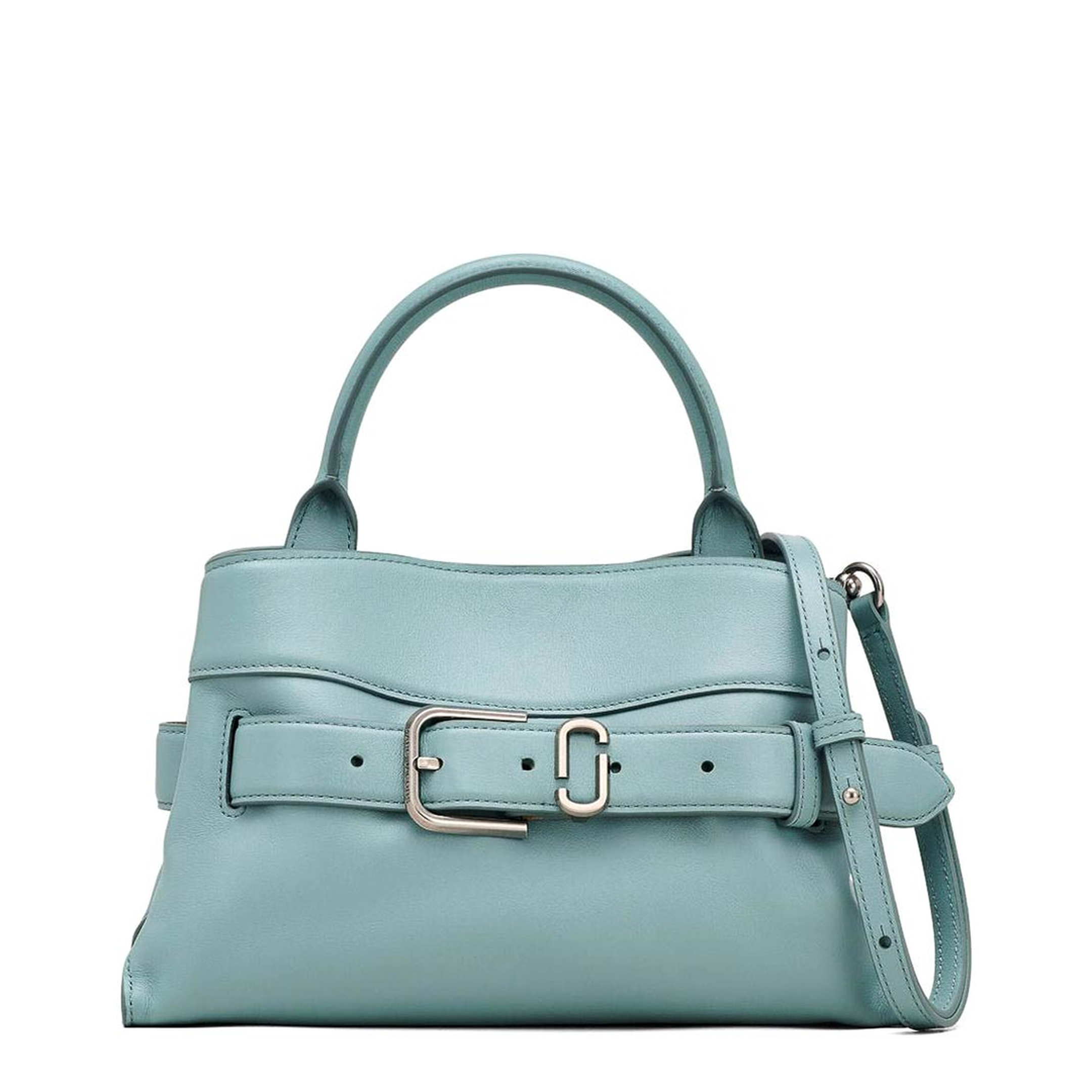 Satchel Small Leather Handbag Blue