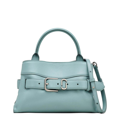 Satchel Small Leather Handbag Blue