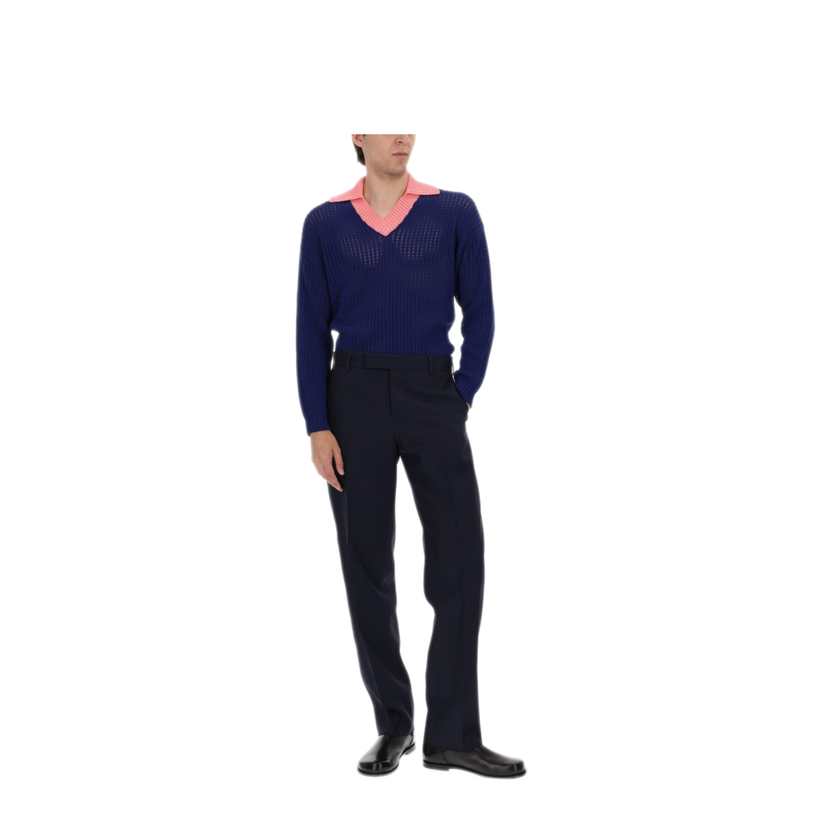 Blue And Pink Cotton Jumper