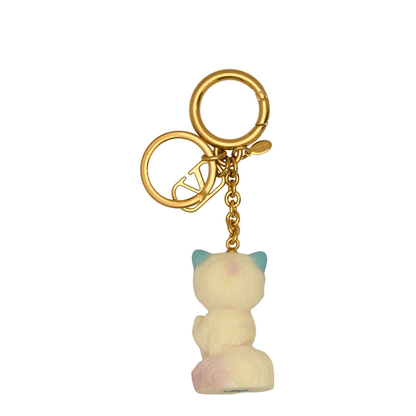 Multicolor Metal and Nylon Le Chat De La Maison Keyring