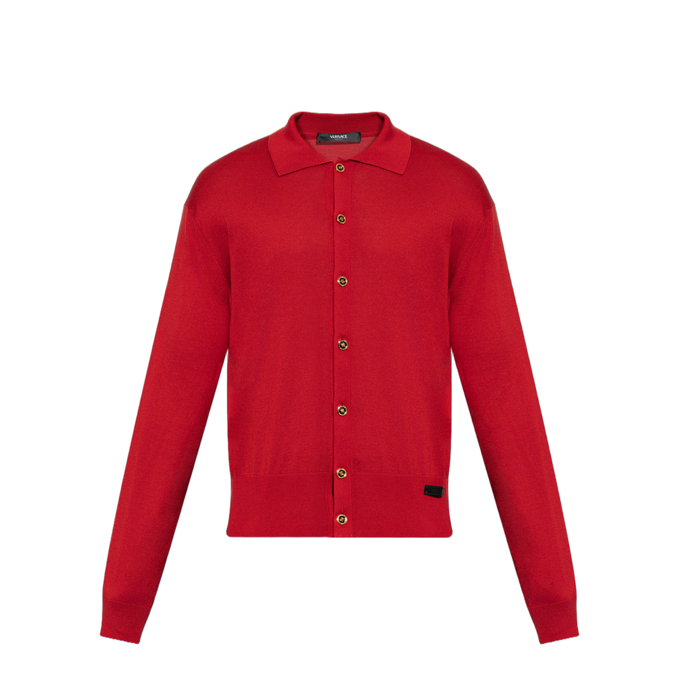 Red Silk Blend Cardigan