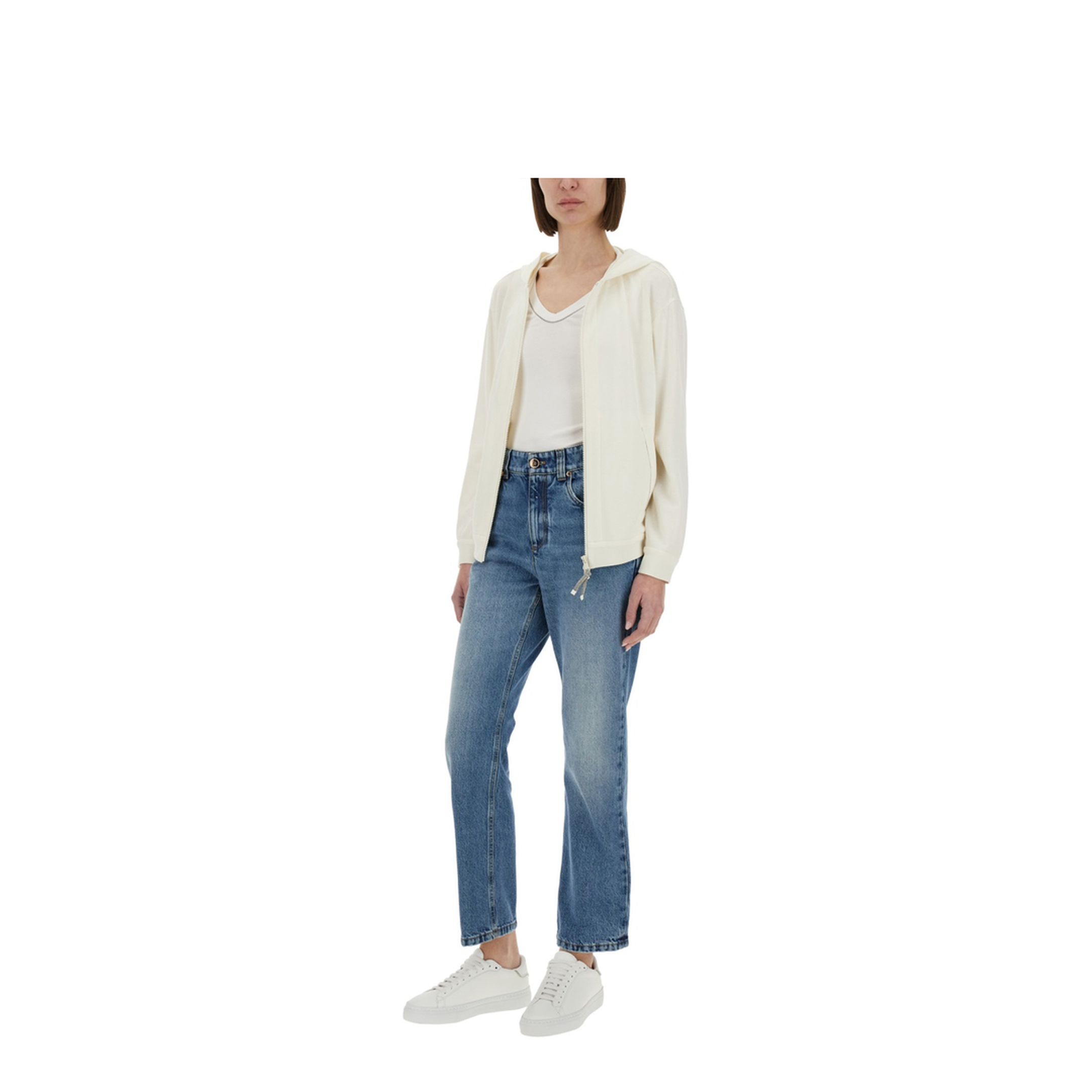 Cotton and Silk Blend Hoodie