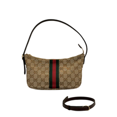 Lunetta Small GG Canvas Crossbody - Sand and Brown