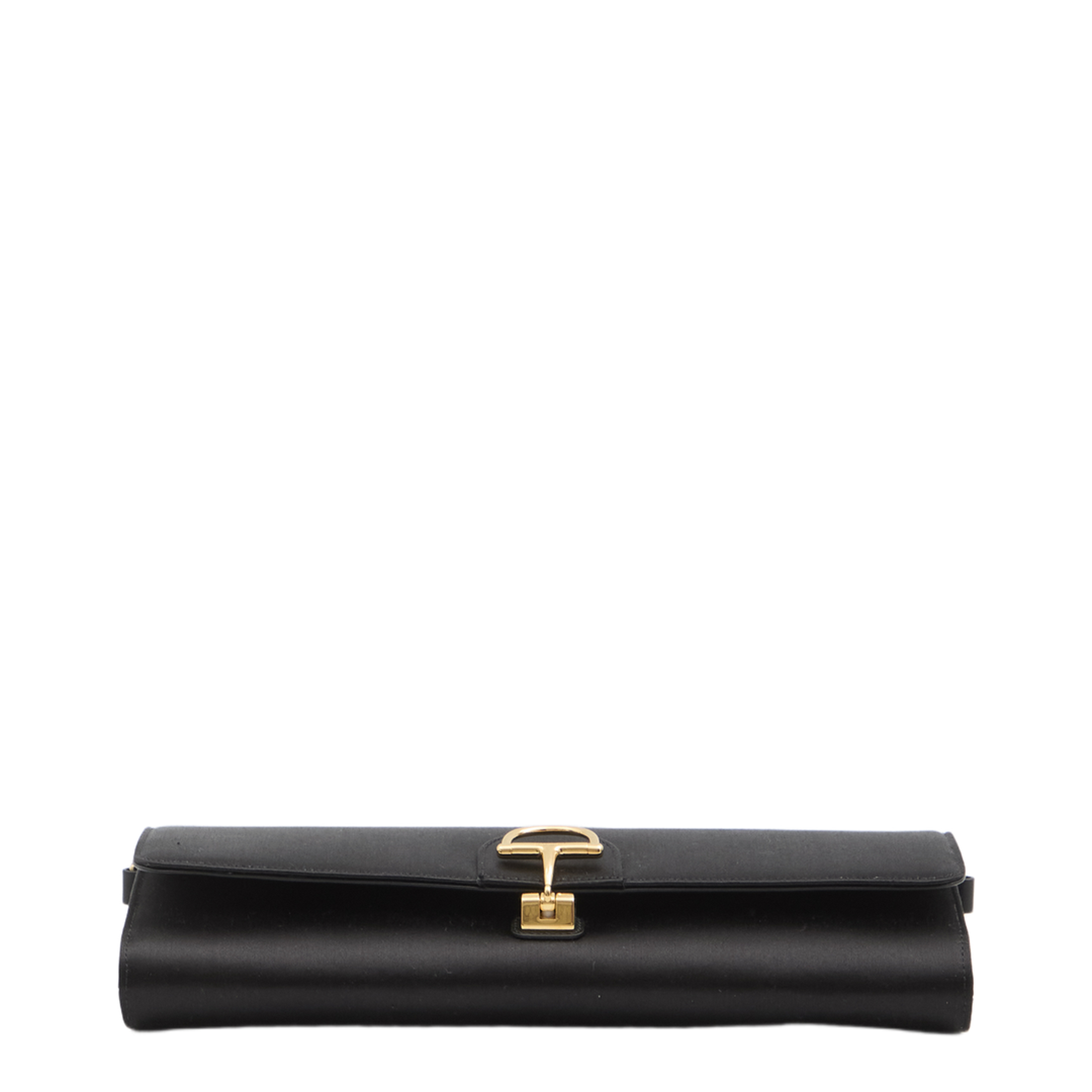 Black Silk Satin Clutch