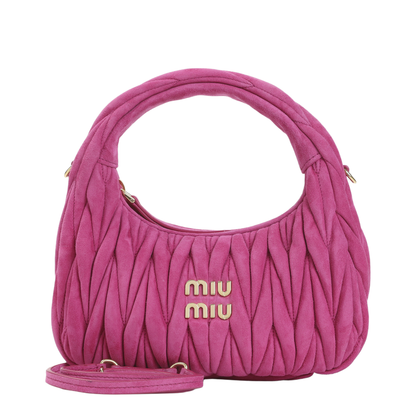 MAYFEYR - Miu Miu - Fuchsia Suede Handbag - 5BC125VOOYAB7OF0029