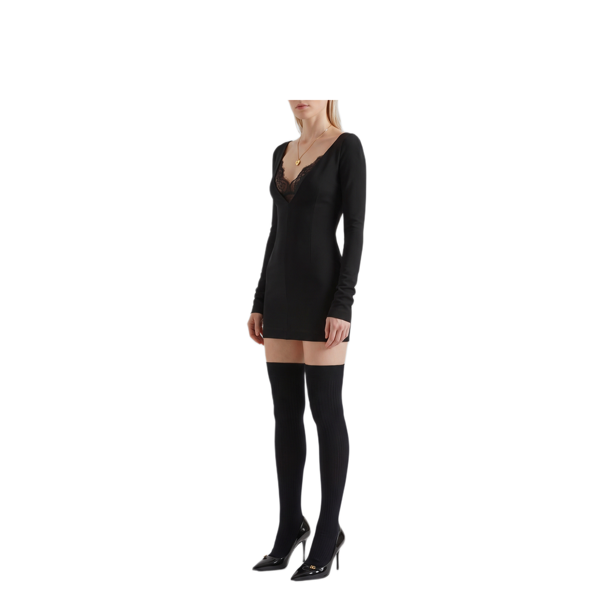 MAYFEYR - Dolce & Gabbana - Black Jersey Mini Dress - F616RTFUGKFN0000