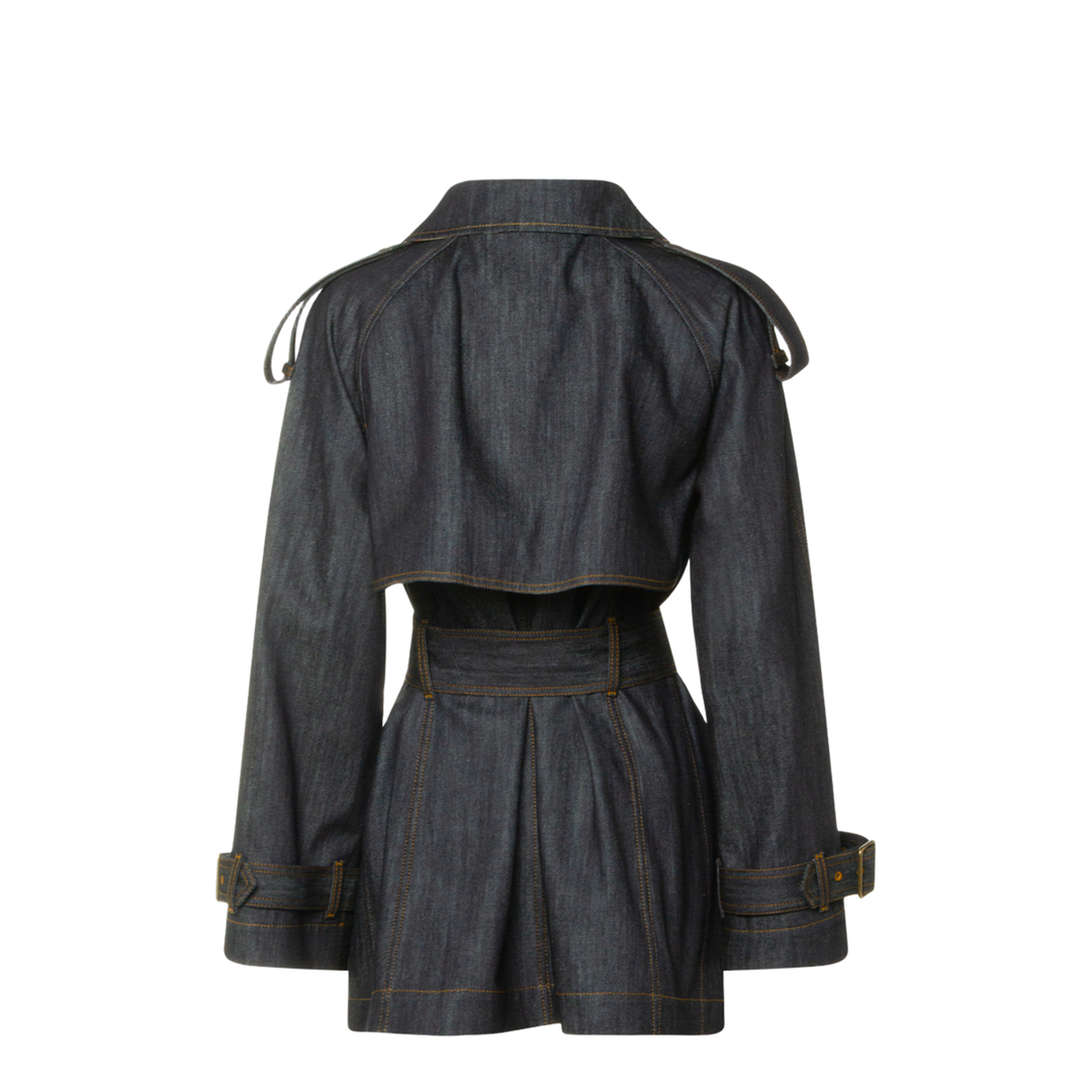 Short Denim Fitzrovia Trench Coat