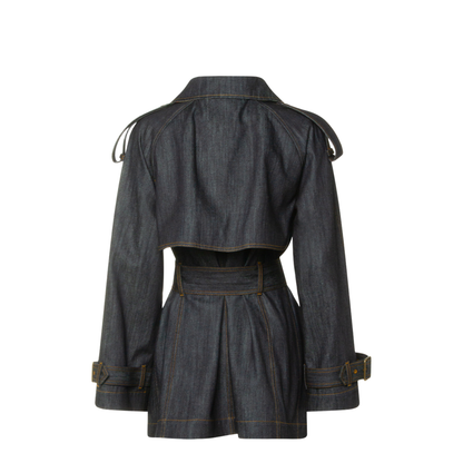 Short Denim Fitzrovia Trench Coat