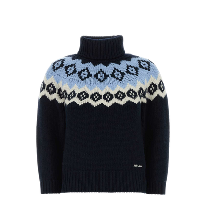 MAYFEYR - Prada - Dark Blue Wool Blend Sweater - P26574SOOO18VZF067K