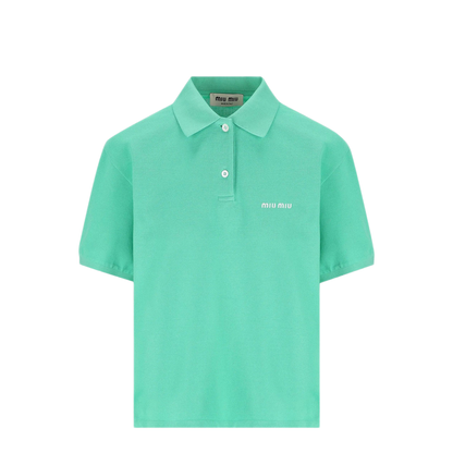 MAYFEYR - MIUMIU - Cotton Piqué Polo Shirt - MJN535SOOO14RWF0223