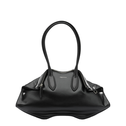 Manta Bag Medium Calf Leather Shoulder Bag - Black