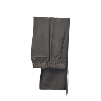 High-waisted Pants with Elastic Waistband