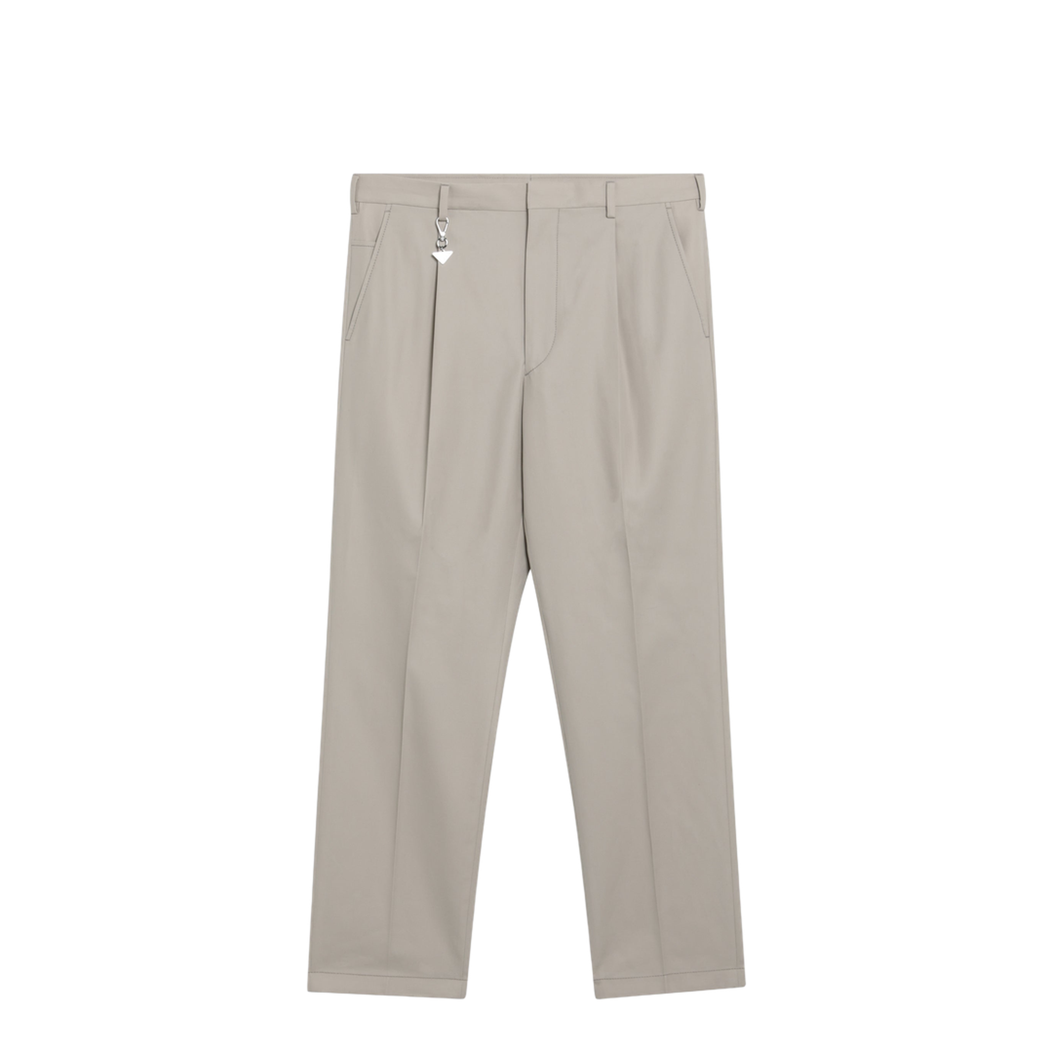 MAYFEYR - Prada - Sand Cotton Trousers With Key Ring - UP0419OOO19AMF0036