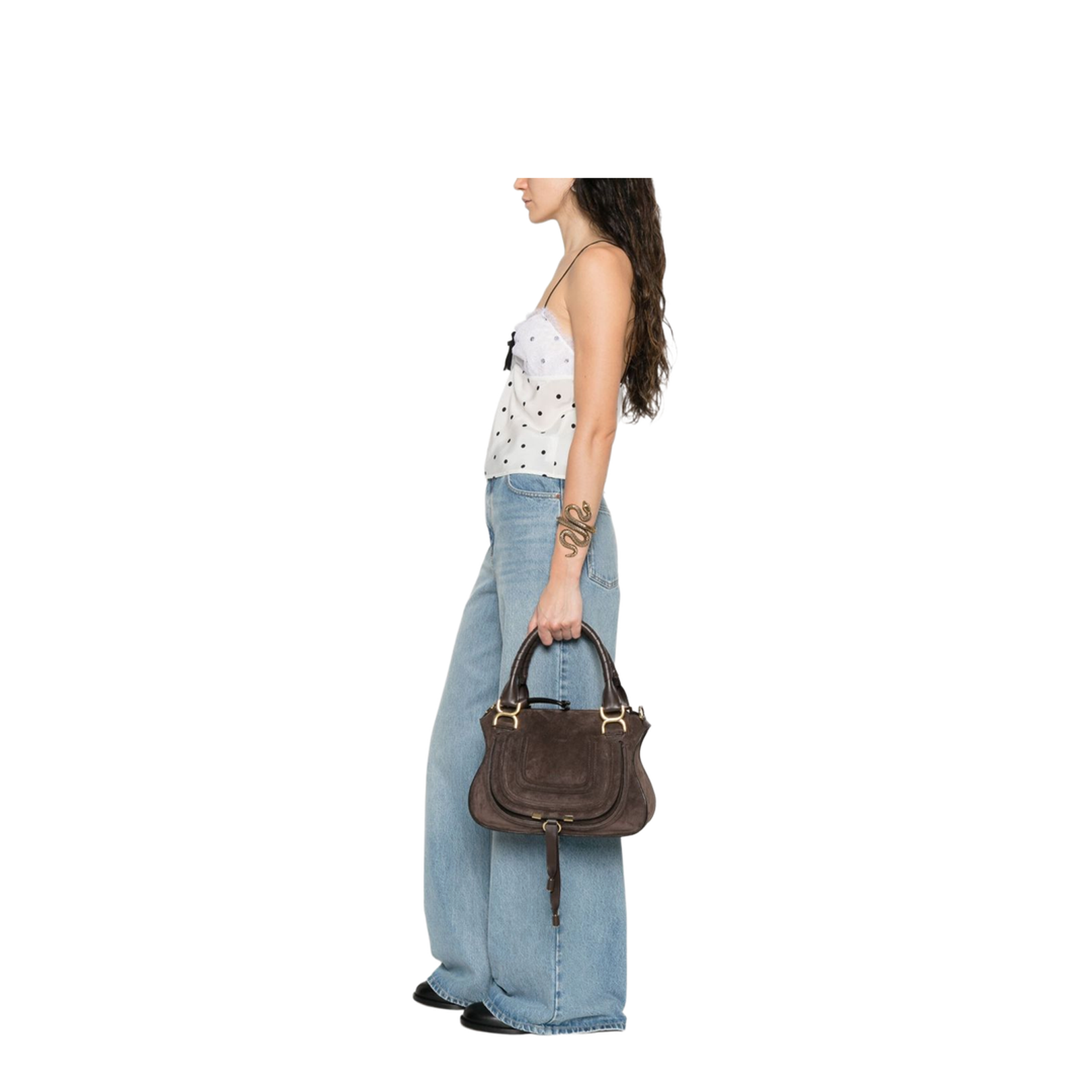 Small Marcie Bag in Suede Leather