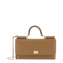 Mini Calf Leather Bag - Camel