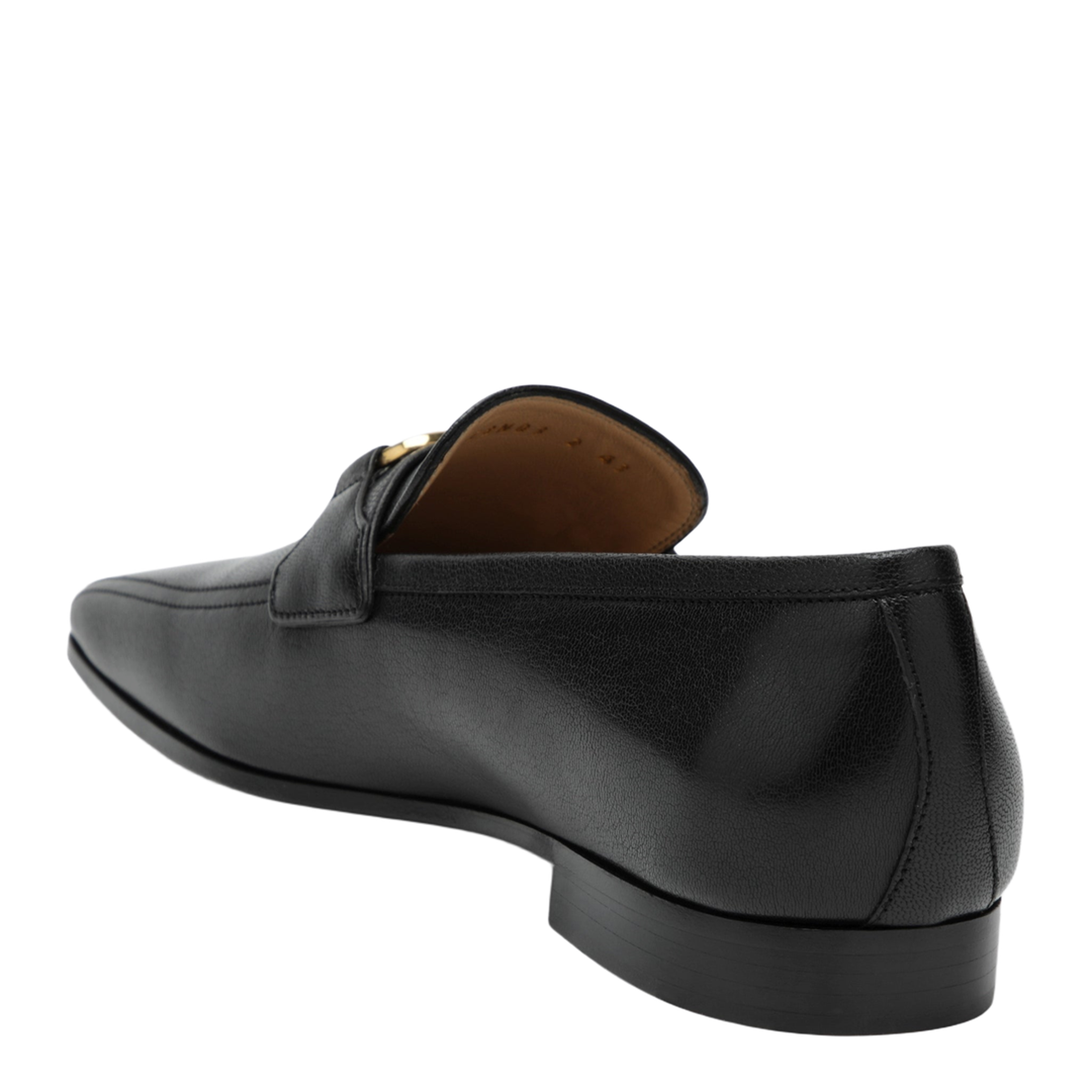 Black Goatskin Slip-On Loafers
