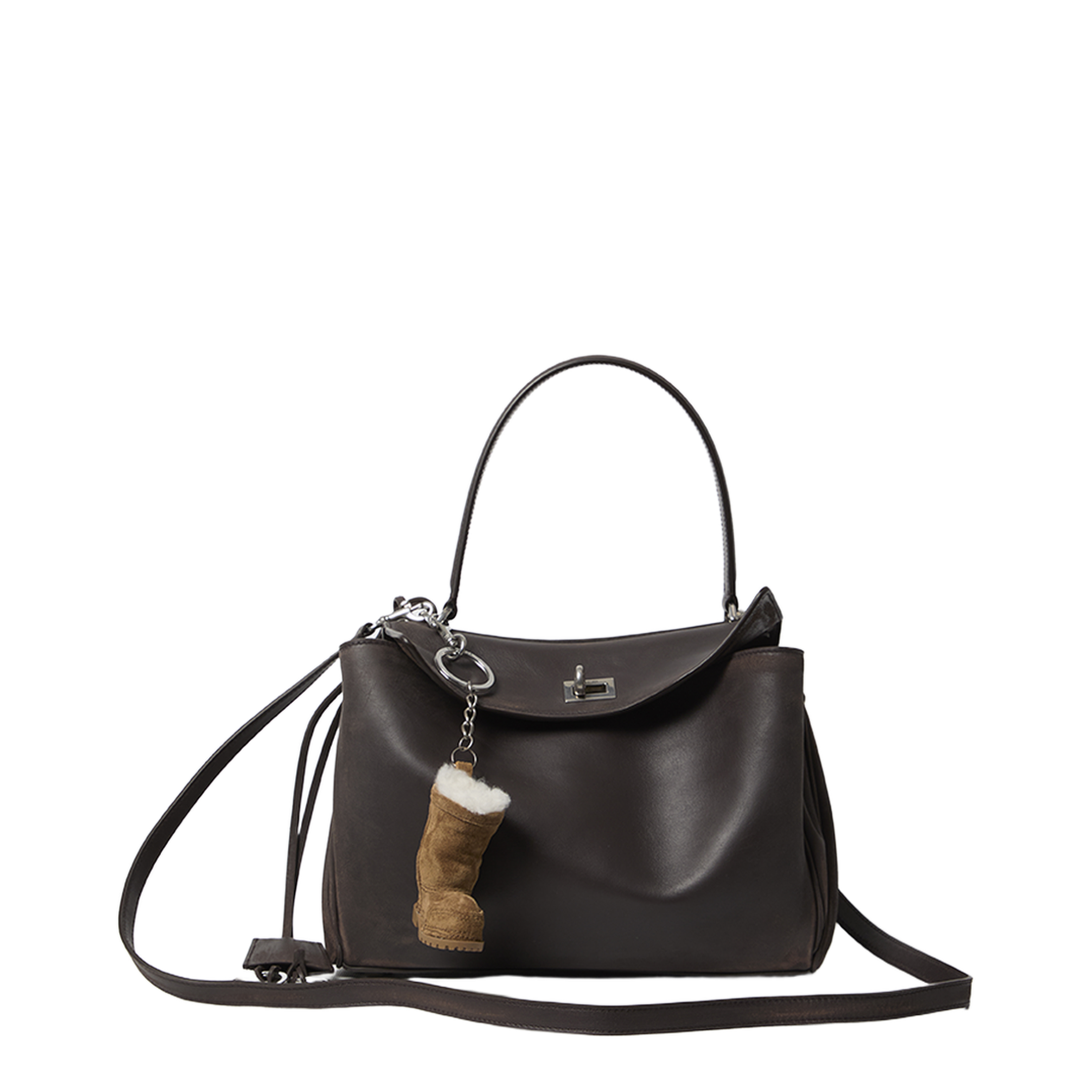 Small Rodeo Bag in Calfskin Leather Espresso